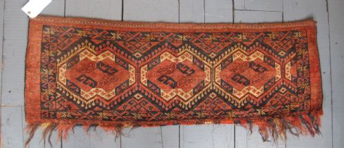 ANTIQUE TURKMEN STORAGE BAGFACE CIRCA 1890 135M X 045M 52 X 18