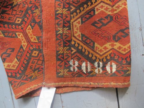 ANTIQUE TURKMEN STORAGE BAGFACE CIRCA 1890 135M X 045M 52 X 18 - ADDITIONAL PHOTO 9