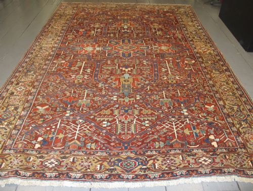Very Unusual Heriz Carpet, Circa 1890, 3.48m  X2.52m (11'4" X 8'3")