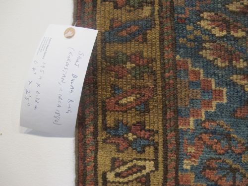 KURDISH RUG WEST PERSIA CIRCA 1870 195M X 073M 76 X 29 - ADDITIONAL PHOTO 8