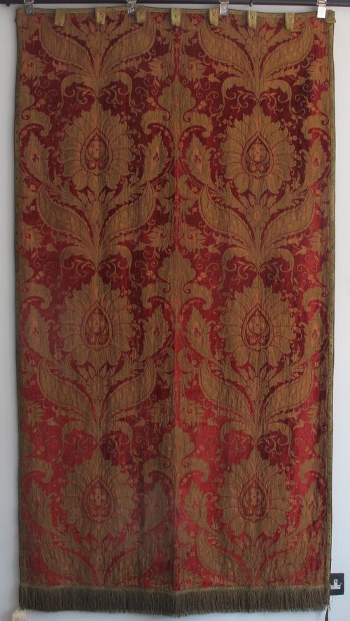 Italian Velvet Panel with Silk and Metal Thread