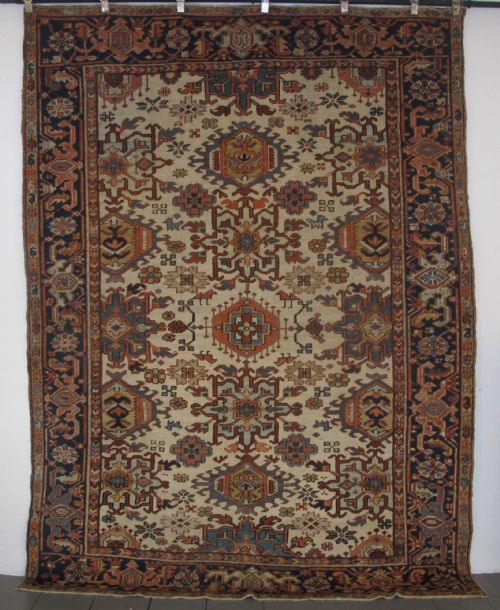 Ivory Ground Heriz Carpet, Circa 1890, 2.84m X 2.07m