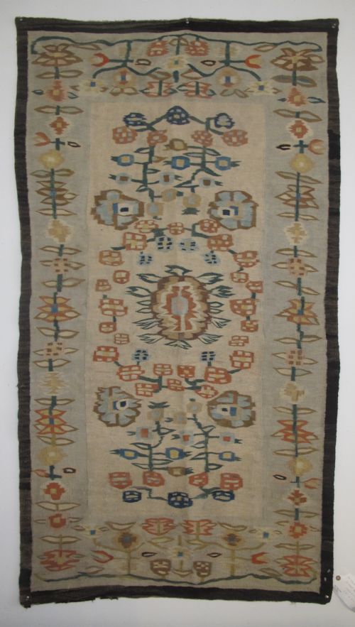 Ukrainian Wool Kilim, Circa 1890, 1.62m X 0.87m