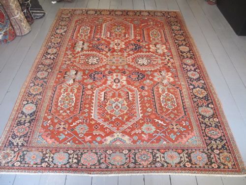Handsome 19th Century Heriz Carpet, 3.41m X 2.62m