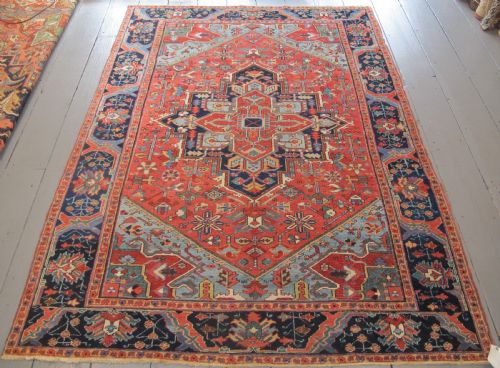 Small Heriz Carpet with Unusual Borders, Circa 1890, 2.90m X 2.09m