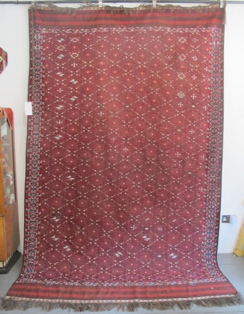 Antique Turkoman Flatwoven Carpet, Circa 1880, 3.20m X 2.06m