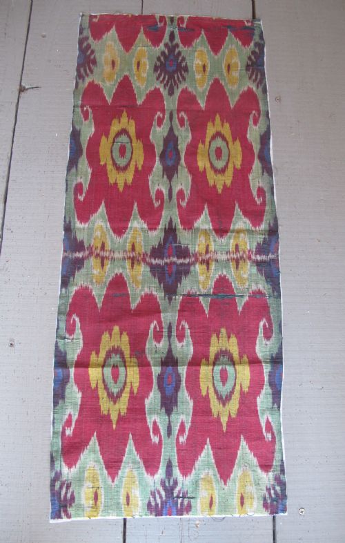 Silk Ikat Panel, Uzbekistan, Circa 1880, 100cm X 41cm
