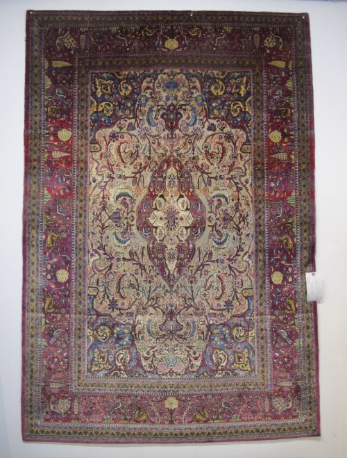 Fine Silk Kashan Rug, Persia, Circa 1910, 1.93m X 1.30m