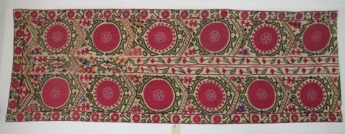 Silk Suzani Panel, Uzbekistan, Circa 1880, 2.12m X 0.77m