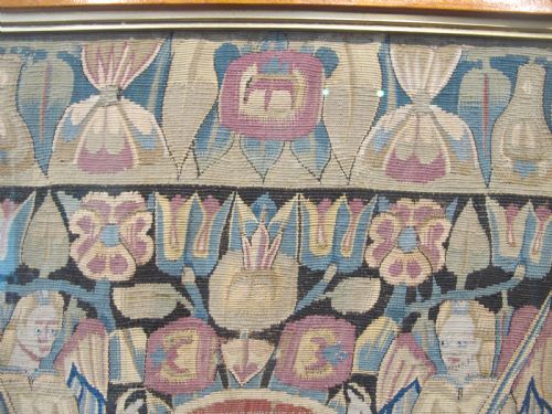 A PAIR OF NORTH GERMAN TAPESTRY CUSHIONS 17TH CENTURY 59CM X 59CM - ADDITIONAL PHOTO 10