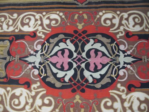 FINE EUROPEAN WOOL AND METAL THREAD TAPESTRY PANEL 332M X 096M - ADDITIONAL PHOTO 2