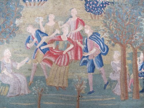 EARLY ITALIAN EMBROIDERY CIRCA 1700 62CM X 59CM - ADDITIONAL PHOTO 2