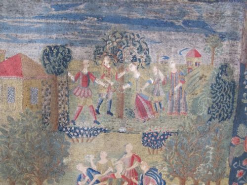 EARLY ITALIAN EMBROIDERY CIRCA 1700 62CM X 59CM - ADDITIONAL PHOTO 4