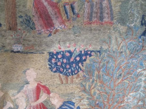 EARLY ITALIAN EMBROIDERY CIRCA 1700 62CM X 59CM - ADDITIONAL PHOTO 5