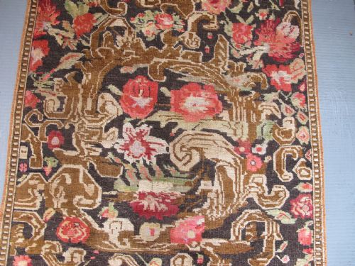 KARABAGH RUNNER WITH EUROPEAN DESIGN CAUCASUS CIRCA 1870 457M X 117M - ADDITIONAL PHOTO 4