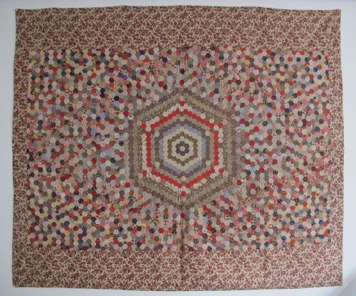Patchwork Quilt Cover, England, Circa 1870, 2.07m X 2.40m