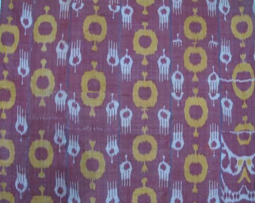LARGE SILK IKAT HANGING UZBEKISTAN CIRCA 1900 202M X 183M - ADDITIONAL PHOTO 8