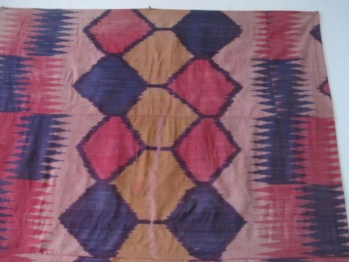 LARGE SILK IKAT PANEL UZBEKISTAN CIRCA 1900 176M X 243M - ADDITIONAL PHOTO 11
