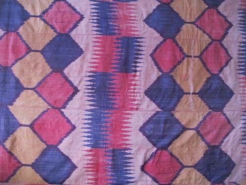 LARGE SILK IKAT PANEL UZBEKISTAN CIRCA 1900 176M X 243M - ADDITIONAL PHOTO 12