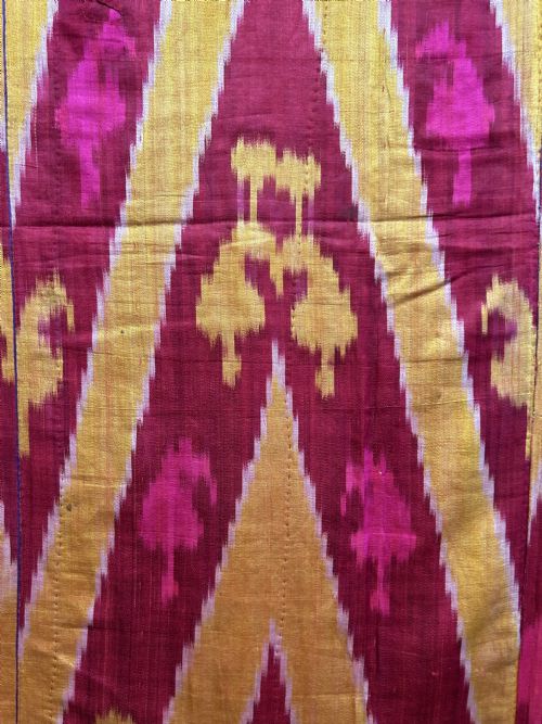 SILK IKAT PANEL UZBEKISTAN CIRCA 1890 185M X 125M - ADDITIONAL PHOTO 5
