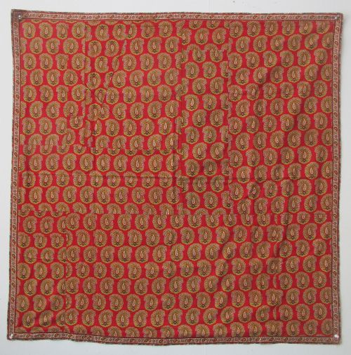 INDIAN BLOCKPRINT PANEL END OF THE 19TH CENTURY 85CM X 85CM