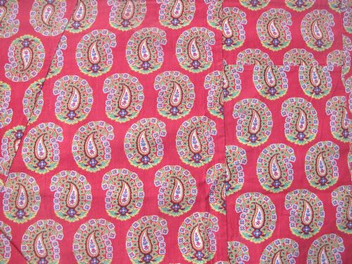 INDIAN BLOCKPRINT PANEL END OF THE 19TH CENTURY 85CM X 85CM - ADDITIONAL PHOTO 2