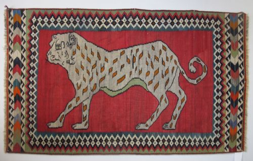 QASHQAI 'LION' KILIM SOUTH PERSIA CIRCA 1900 116M X 196M
