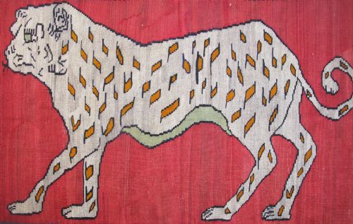 QASHQAI 'LION' KILIM SOUTH PERSIA CIRCA 1900 116M X 196M - ADDITIONAL PHOTO 1