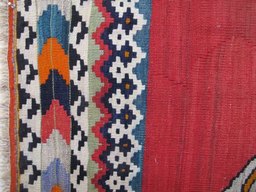 QASHQAI 'LION' KILIM SOUTH PERSIA CIRCA 1900 116M X 196M - ADDITIONAL PHOTO 10