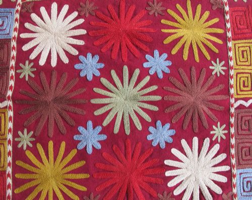 LAKAI EMBROIDERY UZBEKISTAN CIRCA 1920 49CM X 48CM - ADDITIONAL PHOTO 3