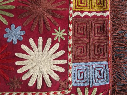 LAKAI EMBROIDERY UZBEKISTAN CIRCA 1920 49CM X 48CM - ADDITIONAL PHOTO 7