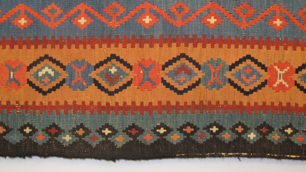 Kurdish Kilim, 3.67m x 2.02m, circa 1880 View V