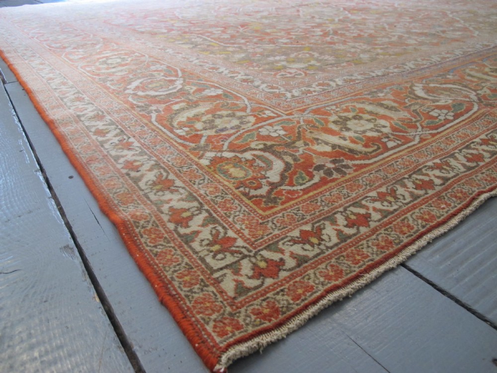Persian Tabriz Carpet with very subtle colours, 3.45m x 2.42m, Circa 1900 View II