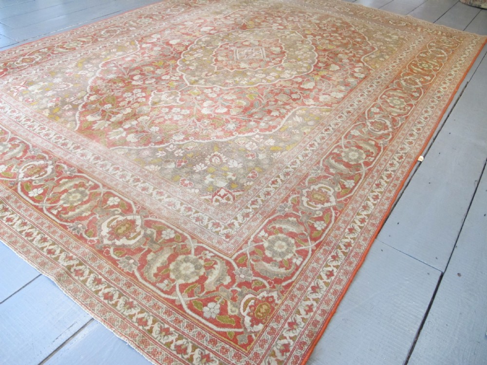 Persian Tabriz Carpet with very subtle colours, 3.45m x 2.42m, Circa 1900 View III