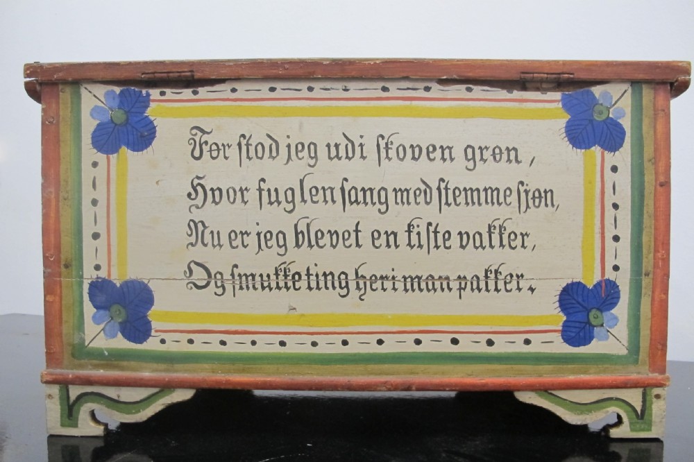 Painted Scandinavian Casket, 19th century, Probably Swedish View V