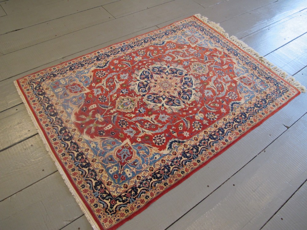 Fine Isfahan Rug, Persia, 1.48m x 1.07m View IV