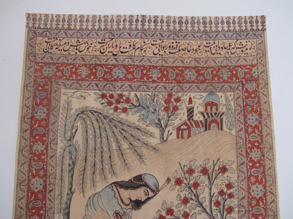 Very Charming 19th Century Persian Khalamkari, 2.49m x 1.27m View III