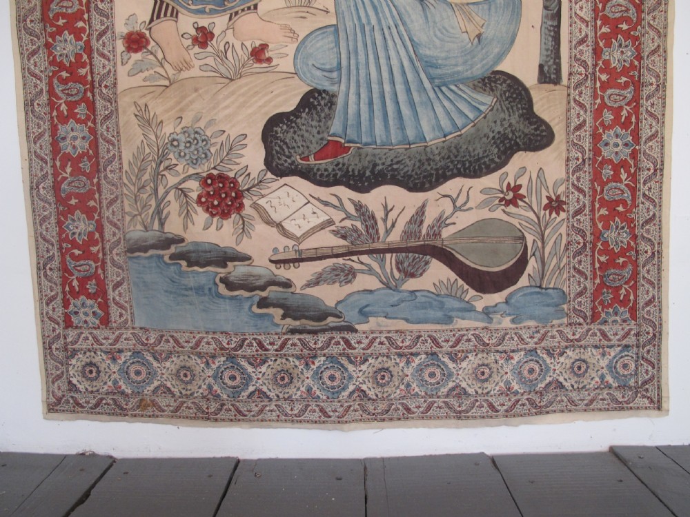 Very Charming 19th Century Persian Khalamkari, 2.49m x 1.27m View IV