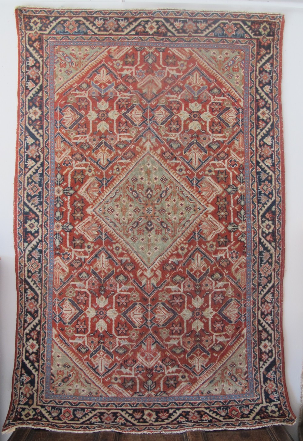 Antique Persian Mahal Rug with soft colours, 2.10m x 1.30m (7' x 4' 3