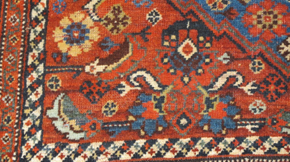 Persian Tribal Rug with Medallion, 1.87m x 1.44m, Circa 1880 View II