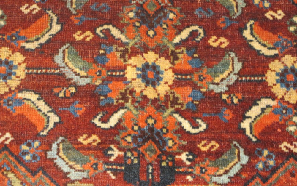 Persian Tribal Rug with Medallion, 1.87m x 1.44m, Circa 1880 View III