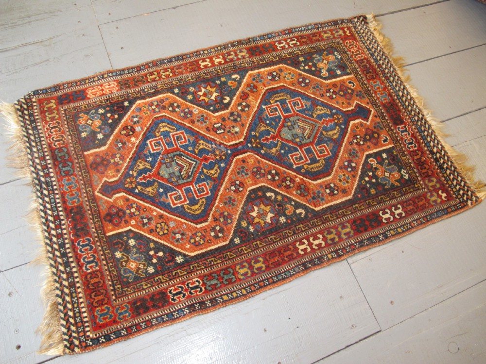 Cute Antique Persian Tribal Rug, 1.23m x 0.83m (4ft x 2'10 inches)