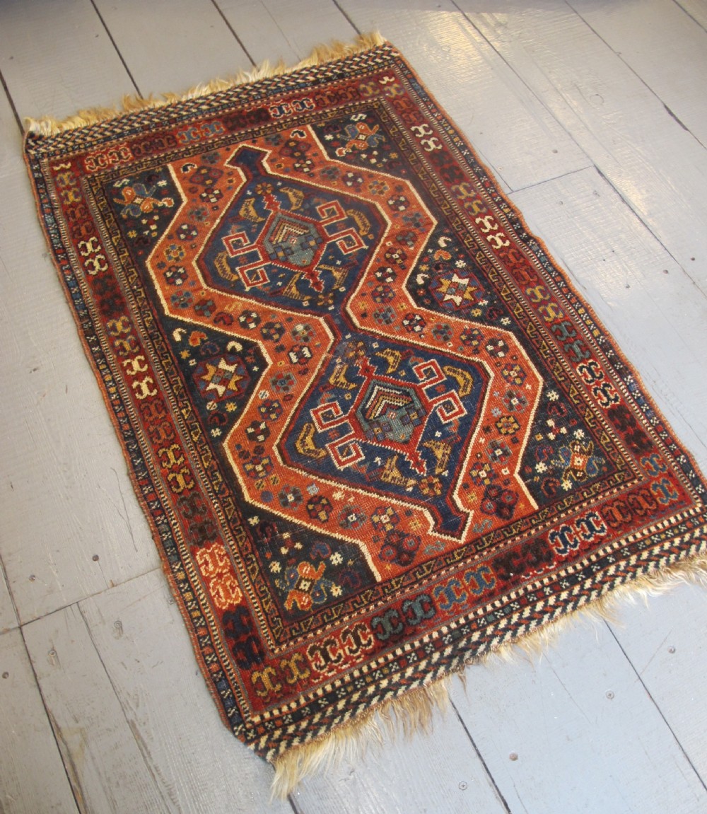 Cute Antique Persian Tribal Rug, 1.23m x 0.83m (4ft x 2'10 inches) View IV