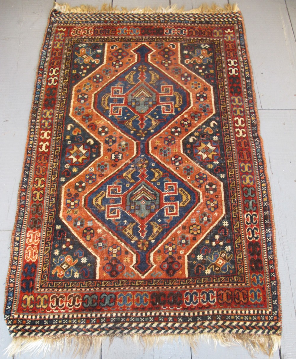 Cute Antique Persian Tribal Rug, 1.23m x 0.83m (4ft x 2'10 inches) View V