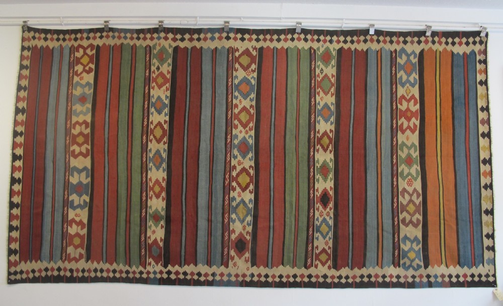 Dramatic Antique Persian Kilim, 3.32m x 1.74m (10' 11 inches x 5' 9 inches)