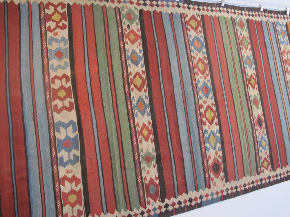 Dramatic Antique Persian Kilim, 3.32m x 1.74m (10' 11 inches x 5' 9 inches) View VI