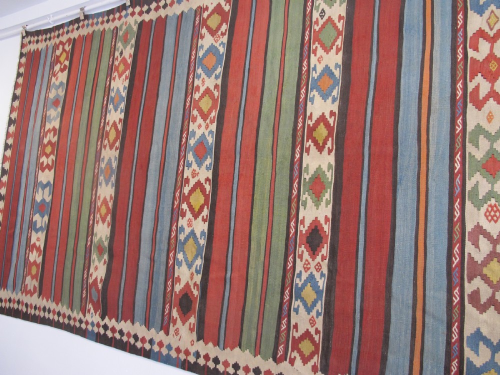 Dramatic Antique Persian Kilim, 3.32m x 1.74m (10' 11 inches x 5' 9 inches) View VIII