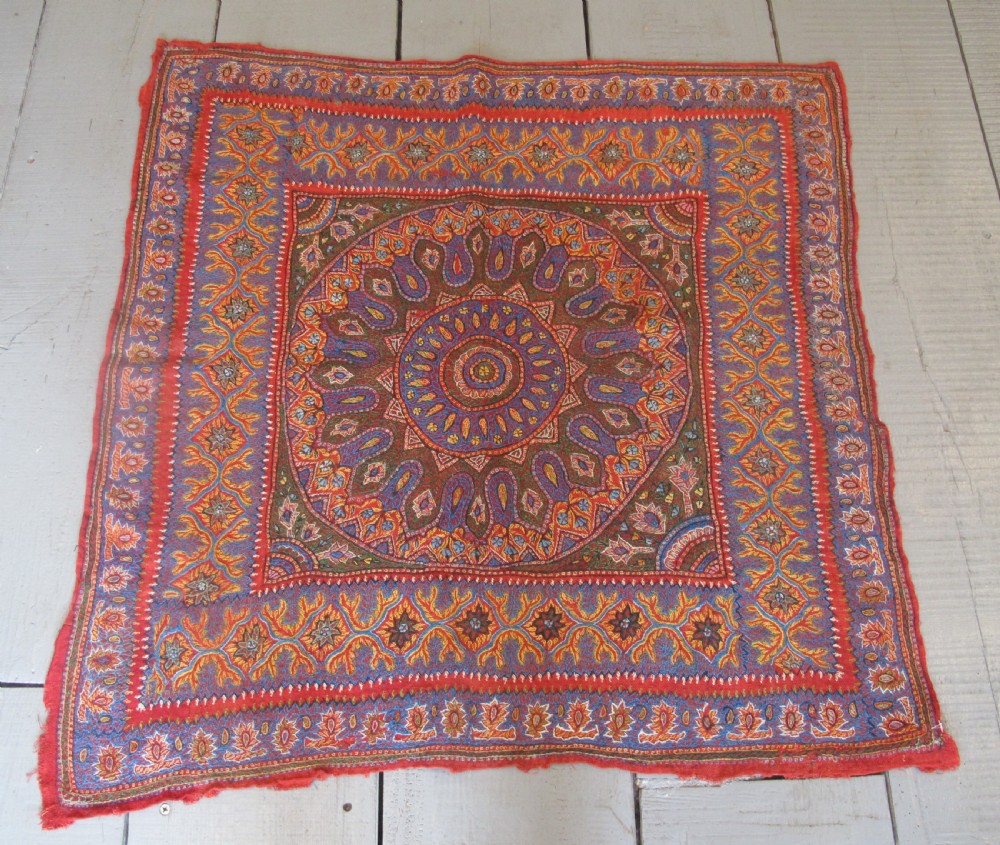 Antique Persian Embroidery, 88cm x 87cm
