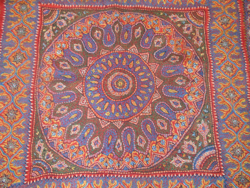 Antique Persian Embroidery, 88cm x 87cm View II
