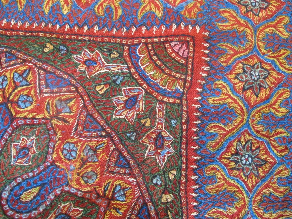 Antique Persian Embroidery, 88cm x 87cm View IV